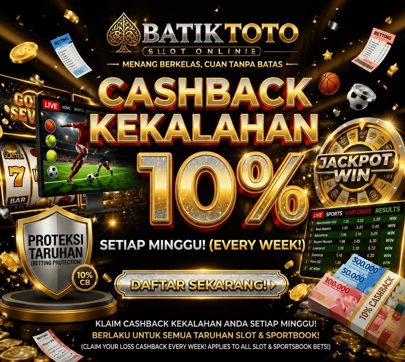 CASHBACK KEKALAHAN 10%